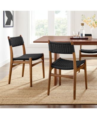 Wynn Rope and Wood Dining Side Chairs, Set of 2