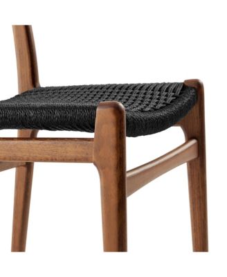Wynn Rope and Wood Dining Side Chairs, Set of 2