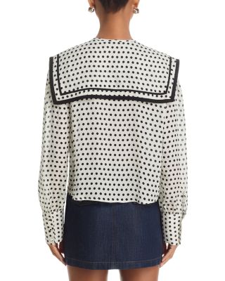 The Silk Polka Dot Fleet Blouse