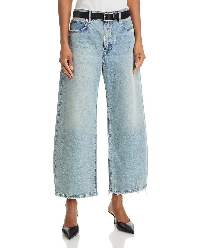 Frame The Bow High Rise Crop Jeans in Coastal