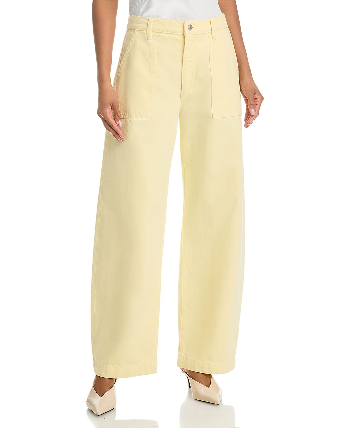 Frame The Bow Cargo High Rise Barrel Jeans