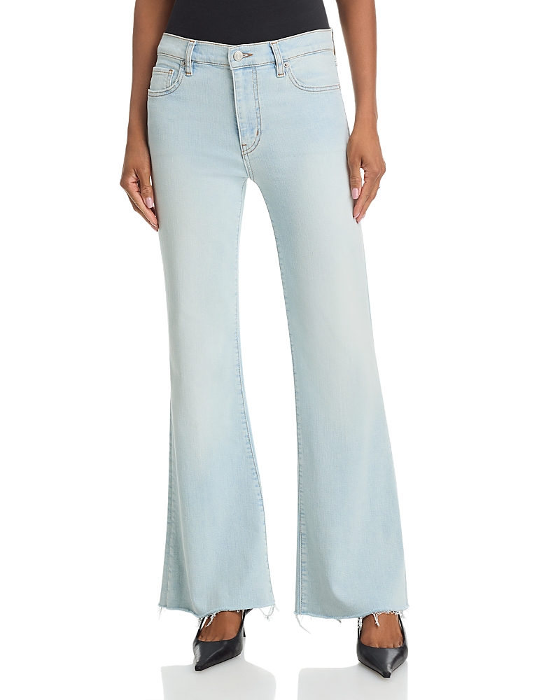Frame The Icon High Rise Flare Jeans in Preen Raw After