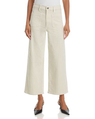 The Anchor High Rise Ankle Jeans in Flax Stripe