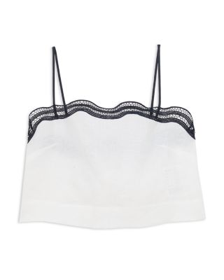 Felicity Scalloped Edge Linen Top