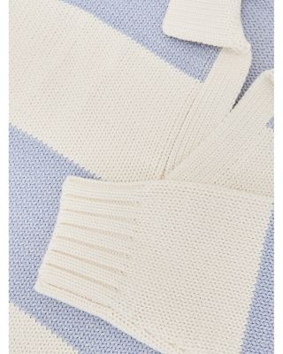 Winger Long Sleeve Open Collar Blocked Polo Shirt