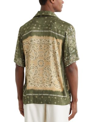 Vicente Short Sleeve Paisley Print Cuban Shirt