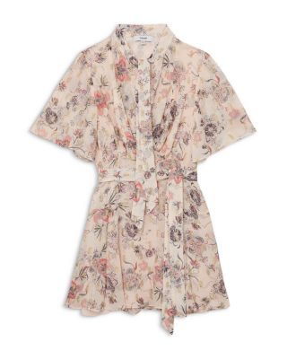 Luna Metallic Floral Mini Dress