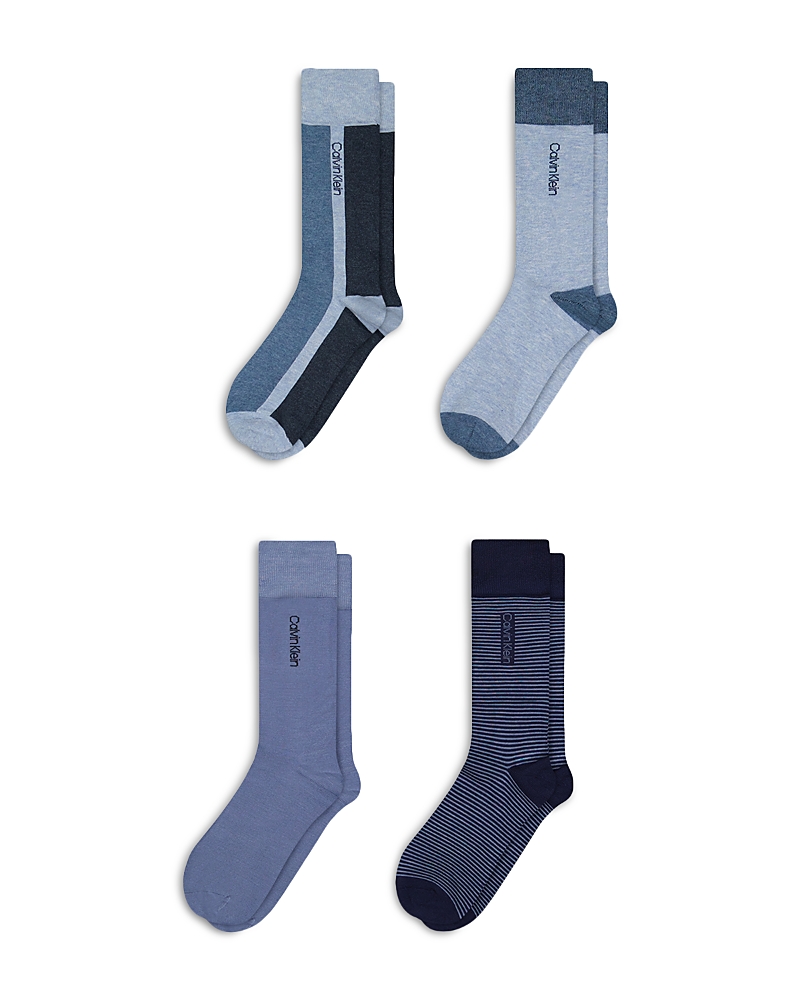 Calvin Klein Logo Crew Socks, Pack of 4