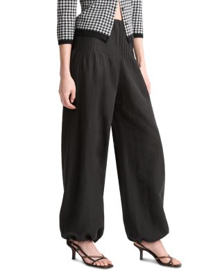 High Waist Pintuck Pants