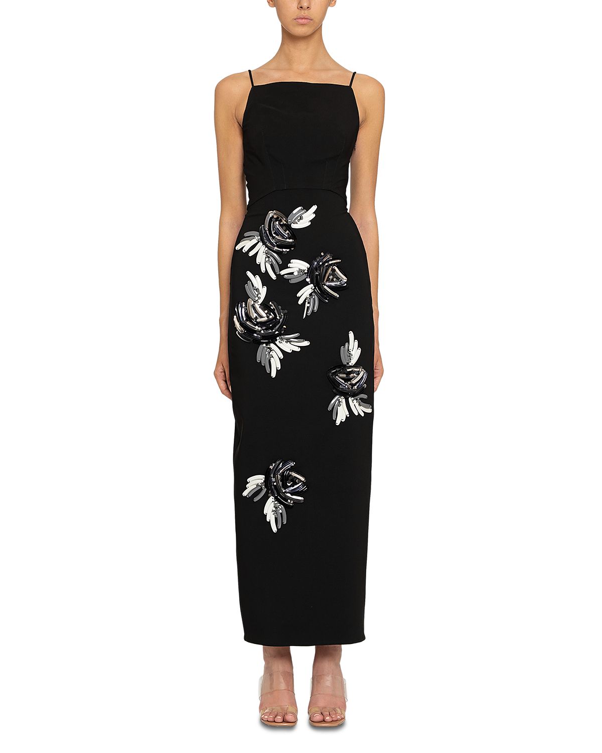 DES_PHEMMES Boat Neck Maxi Dress