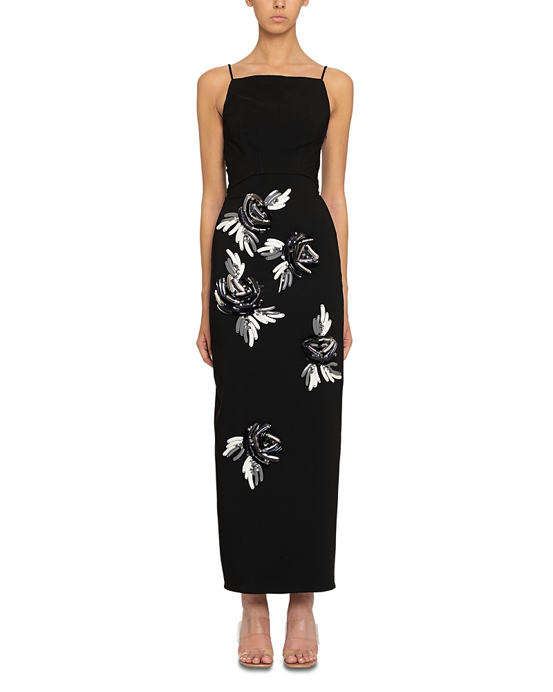 DES_PHEMMES Boat Neck Maxi Dress