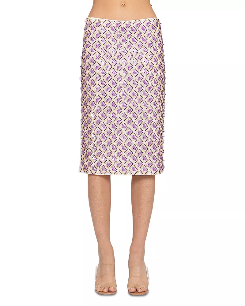 DES_PHEMMES Classic Longuette Skirt