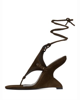 Women's Wrapping Ankle Tie Wedge Sandals