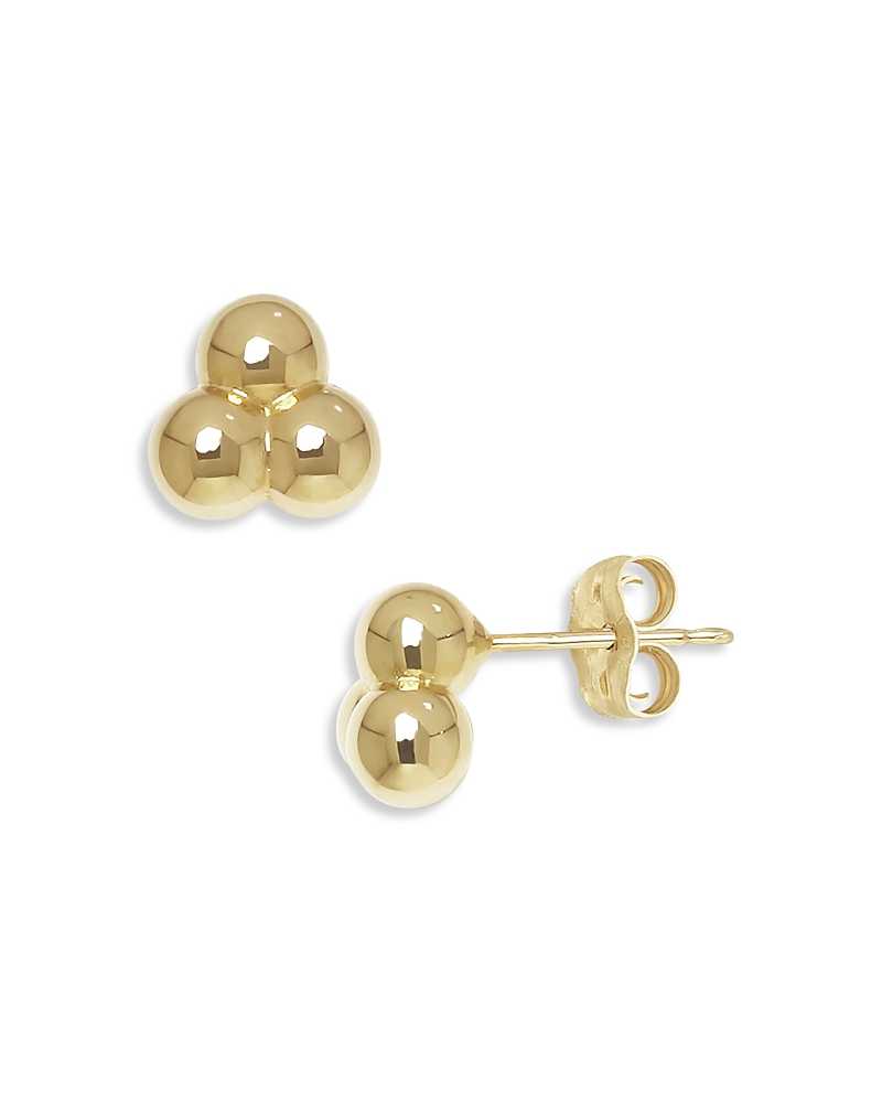 Bloomingdale's Fine Collection Triple Ball Stud Earrings in 14K Yellow Gold