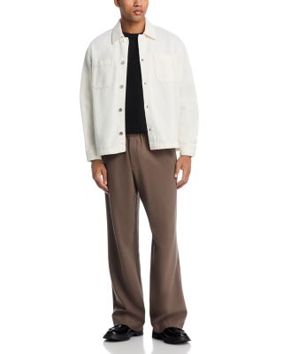 Regular Fit Linen Blend Shirt Jacket