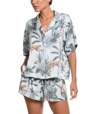 Stretch Satin Short Sleeve Pajama Set