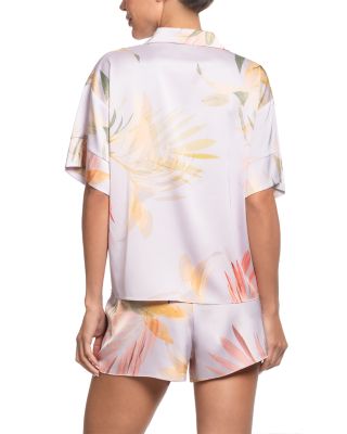 Stretch Satin Short Sleeve Pajama Set