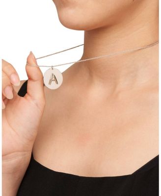 Sterling Silver Say My Name Initial Pendant Necklace