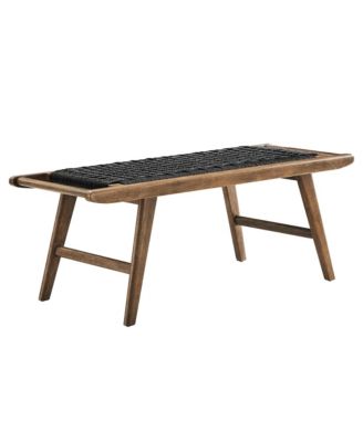 Saoirse 47" Wove Rope Wood Bench
