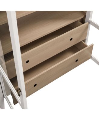 Nolan 74" Tall Wide Arched Storage Display Cabinet