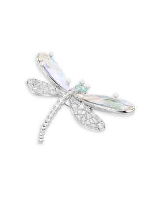 Ariana Grande x Swarovski Crystal & Imitation Pearl Dragonfly Convertible Brooch Pendant Necklace, 31.5-35.37"