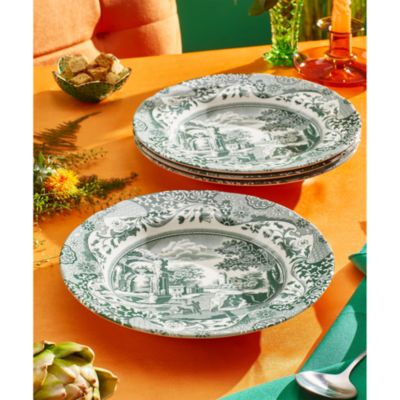Heritage Green Italian Soup Plate, Set of 4