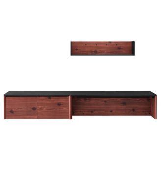 Kinetic 49" Wall-Mount Office Desk With Cabinet and Shelf