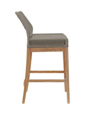 Wellspring Outdoor Patio Teak Wood Bar Stool