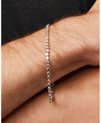 Sterling Silver Cube Link Bracelet