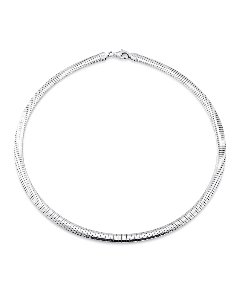 Oradina Sterling Silver Mega Omega Necklace