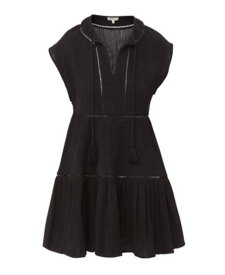  Gari Cotton Cover-Up Cap Sleeve Dress