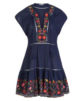  Gari Cotton Cover-Up Cap Sleeve Dress