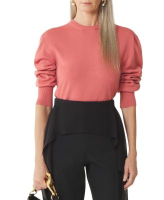 Wool Sweater With Grosgrain Detail