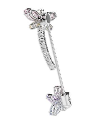 Ariana Grande x Swarovski Crystal, Cubic Zirconia & Imitation Pearl Dragonfly & Flower Brooch