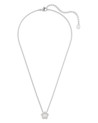 Ariana Grande x Swarovski Crystal & Imitation Pearl Flower Pendant Necklace, 14.87-17.75"