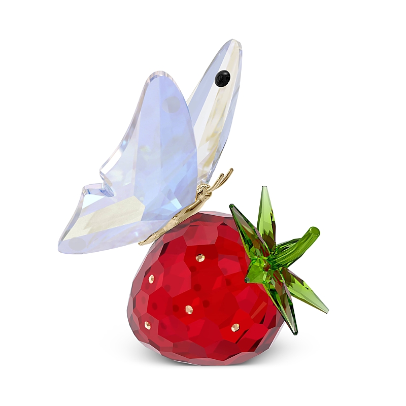 Swarovski Idyllia Collection Butterfly and Strawberry Crystal Figurine
