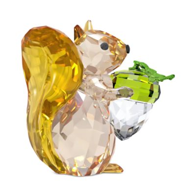 Idyllia Collection Squirrel and Acorn Crystal Figurine