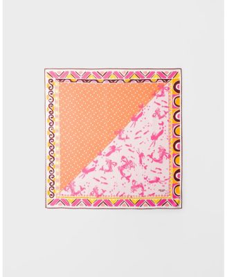  Printed Silk Twill Scarf, 55 X 55 Cm