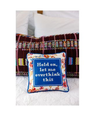 Overthink Needlepoint Pillow, 11" x 11"