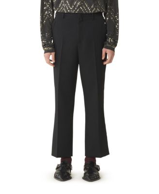 Straight-Leg Wool Pants