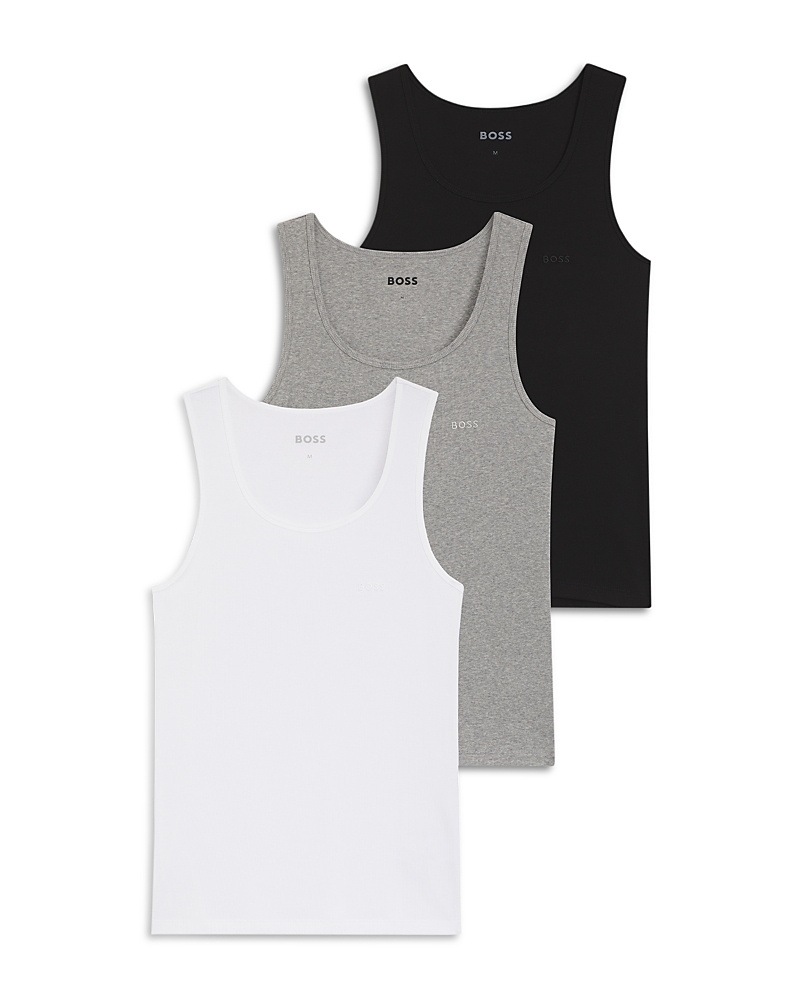 Boss Ribbed Classic Fit Tank Tops, Pack of 3
