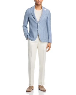 Hanry Linen Hopsack Unstructured Slim Fit Sport Coat