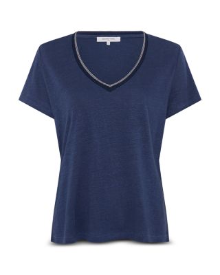 Mirana Linen V Neck Top