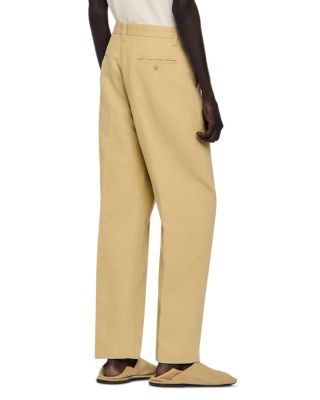 Gerard Wide Pleated Cotton Linen Trousers