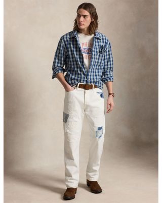 Heritage Straight Distressed Jeans in Multi