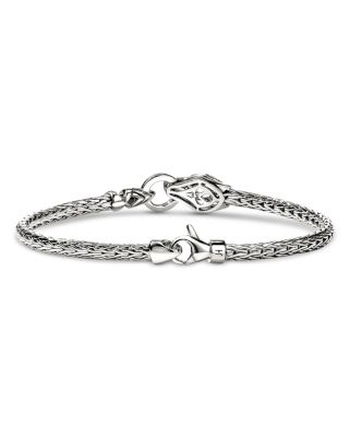  Sterling Silver Naga Blue & Black Sapphire Dragon Chain Bracelet