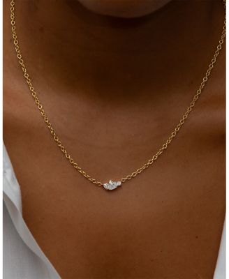 Certified Lab Grown Diamond Mixed Cut Gaudi Mosaic Pendant Necklace in 14K Yellow Gold, 0.79 tcw