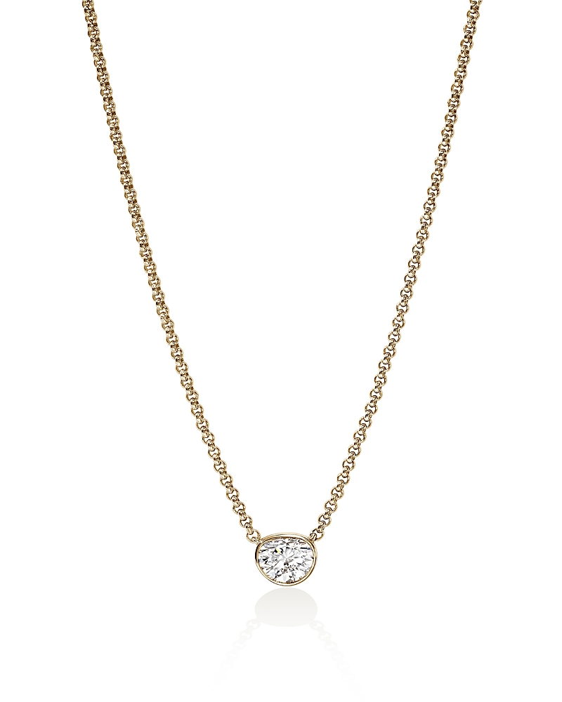 John Hardy 14k Yellow Gold Jh Lovestruck Lab Grown Diamond Solitaire Bezel Pendant Necklace, 16-18