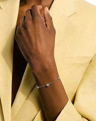 14K Yellow Gold Lovestruck™ Lab Grown Diamond Bezel Station Chain Bracelet