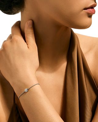 Sterling Silver Lovestruck™ Lab Grown Diamond Bezel Chain Bracelet